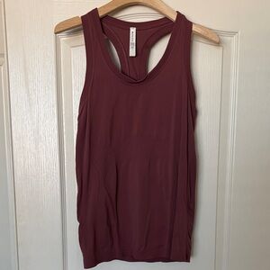 Athleta Maroon Racerback Tank Top